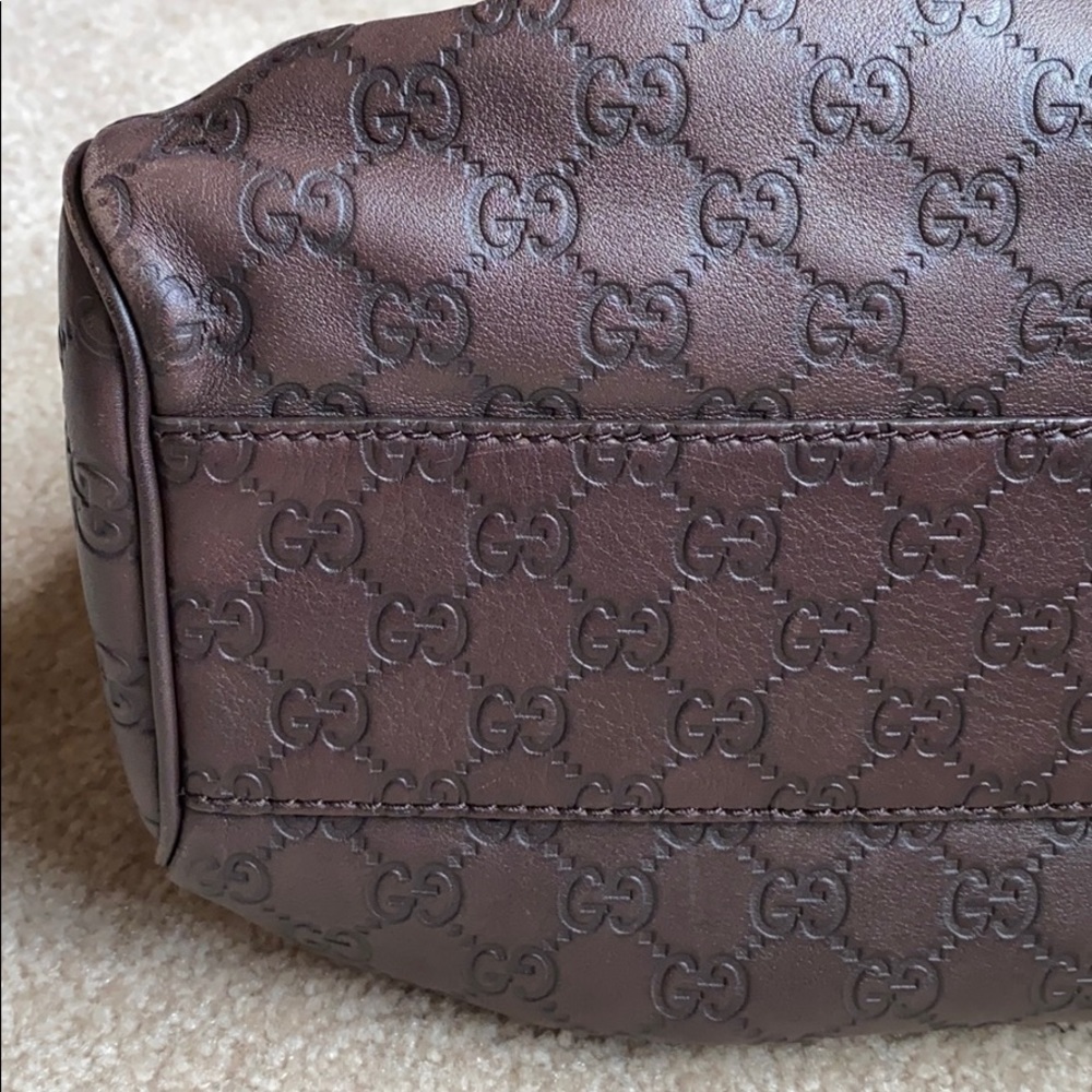 Gucci Dark Brown Logo Shoulder Bag - Picture 8 of 12